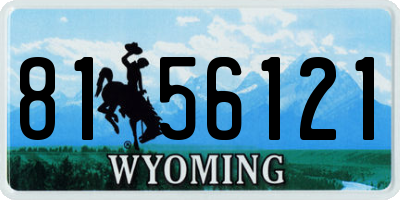 WY license plate 8156121
