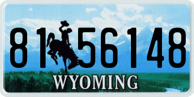 WY license plate 8156148