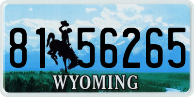 WY license plate 8156265