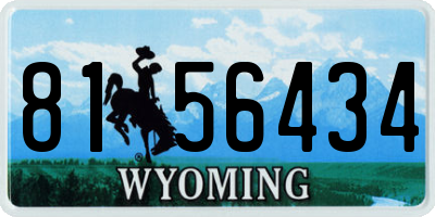 WY license plate 8156434