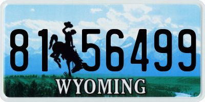WY license plate 8156499