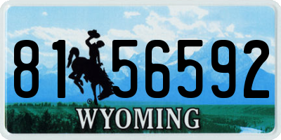 WY license plate 8156592