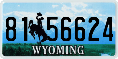 WY license plate 8156624