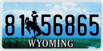 WY license plate 8156865