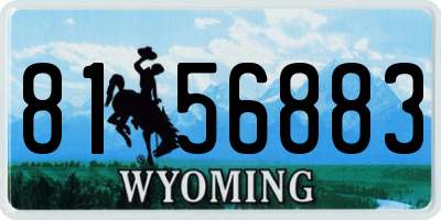 WY license plate 8156883