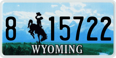 WY license plate 815722