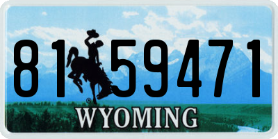 WY license plate 8159471