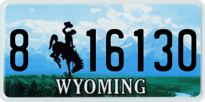 WY license plate 816130