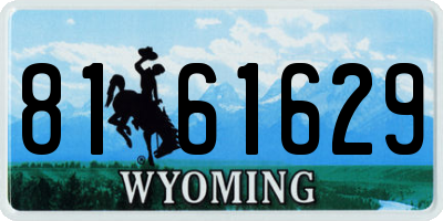 WY license plate 8161629