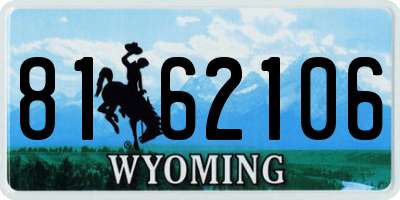 WY license plate 8162106