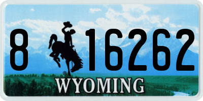WY license plate 816262