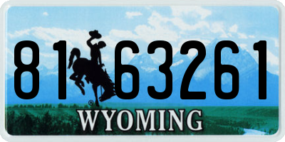 WY license plate 8163261