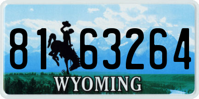 WY license plate 8163264