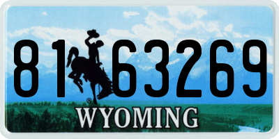 WY license plate 8163269