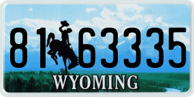 WY license plate 8163335