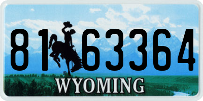WY license plate 8163364