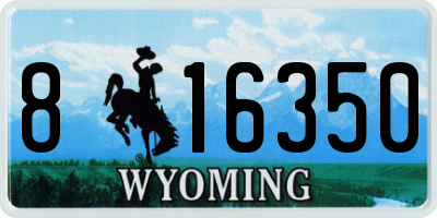 WY license plate 816350