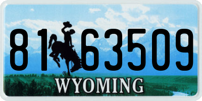 WY license plate 8163509