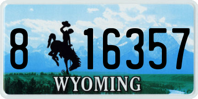 WY license plate 816357