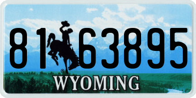 WY license plate 8163895