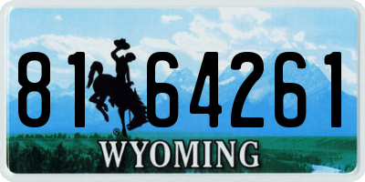 WY license plate 8164261