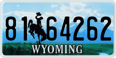 WY license plate 8164262