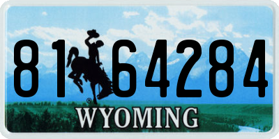 WY license plate 8164284