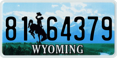 WY license plate 8164379