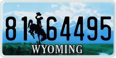 WY license plate 8164495