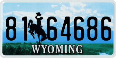 WY license plate 8164686