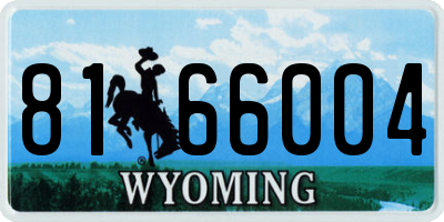 WY license plate 8166004