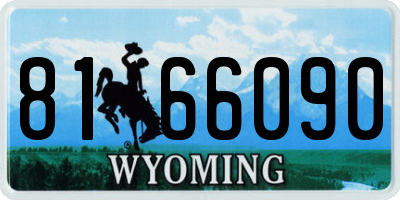 WY license plate 8166090