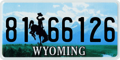 WY license plate 8166126