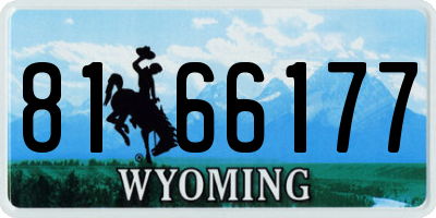 WY license plate 8166177