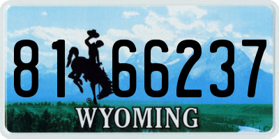 WY license plate 8166237