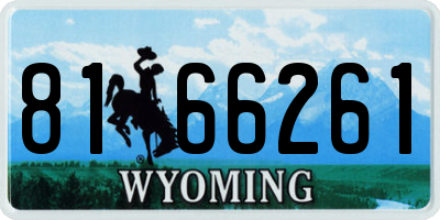 WY license plate 8166261