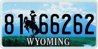 WY license plate 8166262