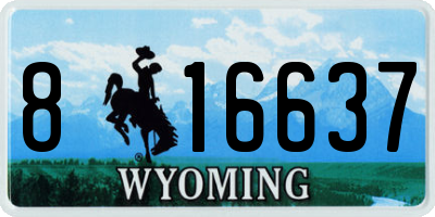 WY license plate 816637