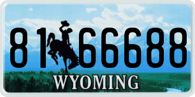 WY license plate 8166688