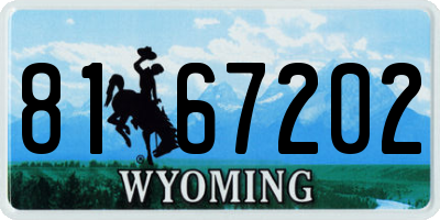 WY license plate 8167202