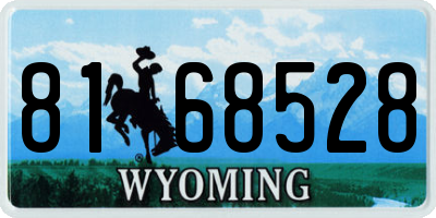 WY license plate 8168528