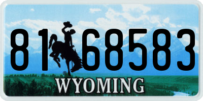 WY license plate 8168583
