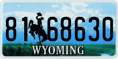 WY license plate 8168630