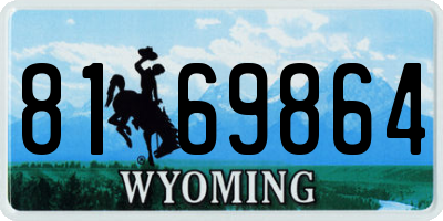 WY license plate 8169864