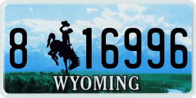 WY license plate 816996