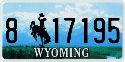 WY license plate 817195