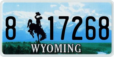 WY license plate 817268