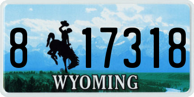 WY license plate 817318