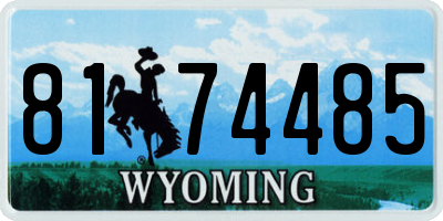 WY license plate 8174485