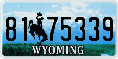 WY license plate 8175339
